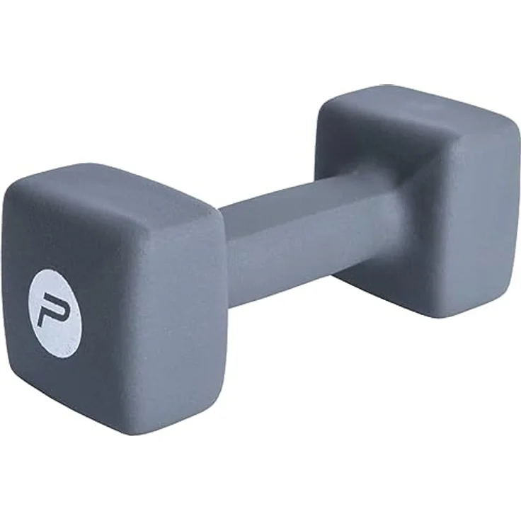 Pure2Improve Neopren-Hanteln, grau, 6kg (Satz von 1) - Quadratisches Design, rutschfestes Neopren-Außenmaterial, geeignet für Anfänger und Fortgeschrittene – Bild 3