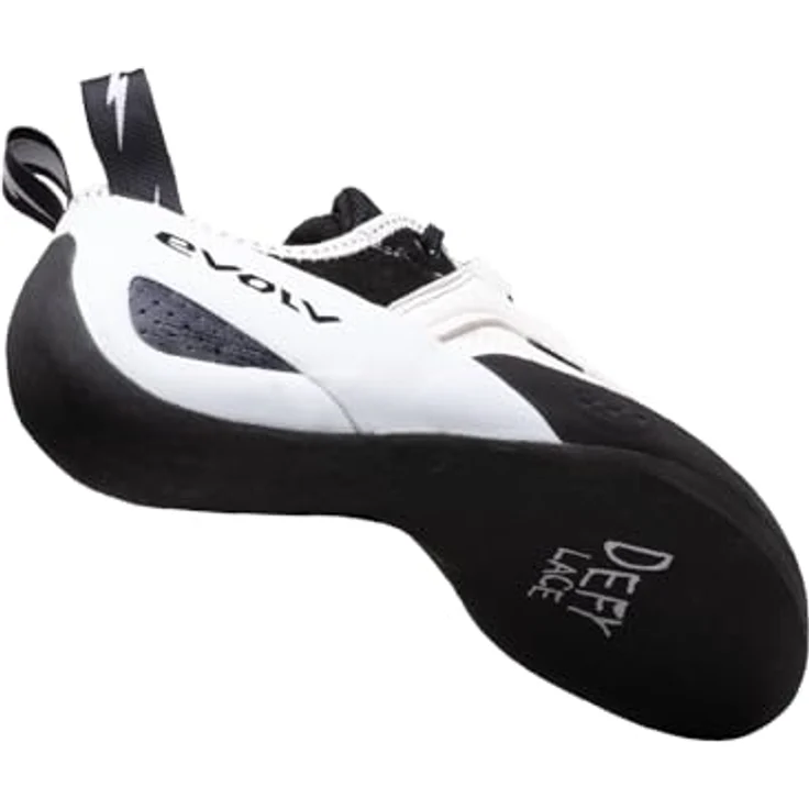 Evolv Defy Lace, Damen Kletterschuhe mit asymmetrischem Schnitt und geteilter Laschenöffnung, Weiss, Gr. 41 – Bild 6