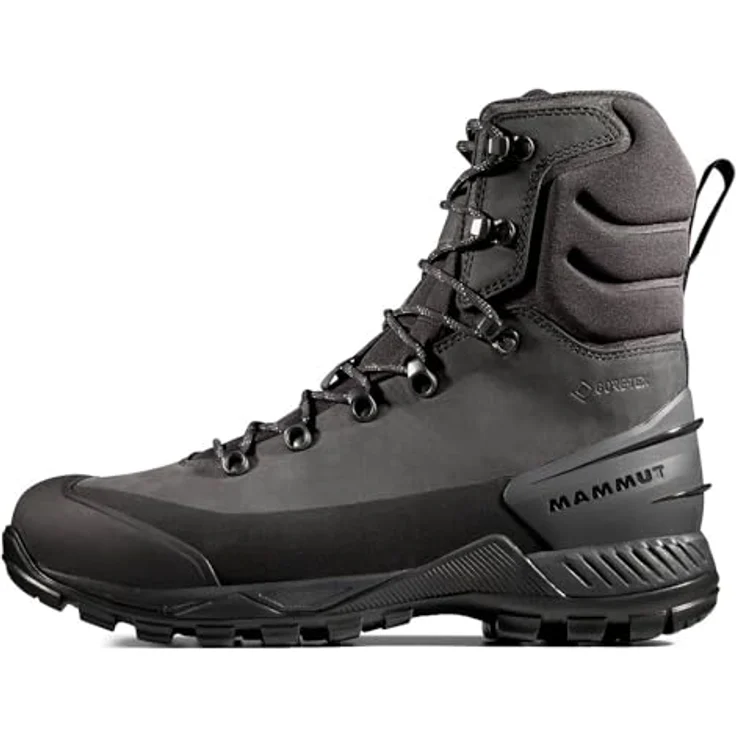 Mammut Blackfin Leather High GTX Men, hoher Bergschuh mit Vibram ICETREK-Aussensohle und wasserdichter GORE-TEX-Membran, schwarz, Größe 12 UK / 47 1/3 – Bild 3