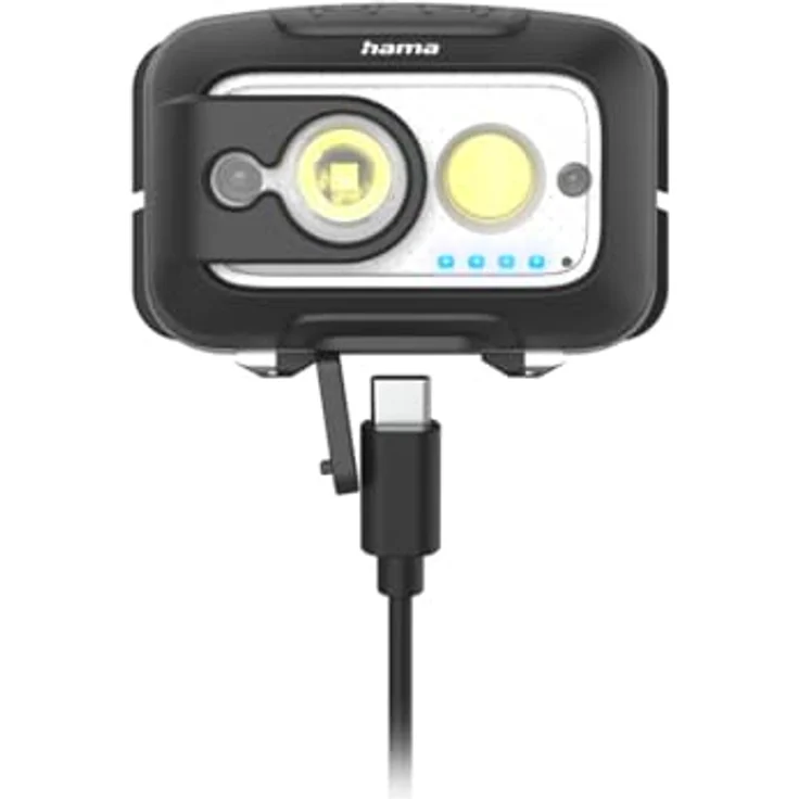 Hama LED-Stirnlampe "HL500-C", Akku-Kopflampe mit Gestensensor, 4 Licht-Modi, verstellbarer Neigungswinkel, USB-C Aufladung – Bild 5