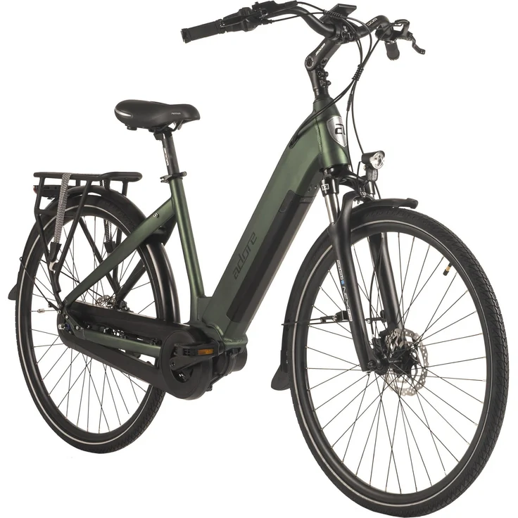 Adore E-Bike, Elektrisches Fahrrad mit modernem Design, schwarz