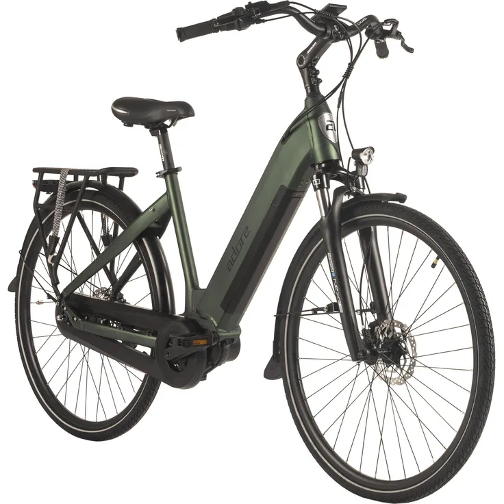 Adore E-Bike, Elektrisches Fahrrad mit modernem Design, schwarz