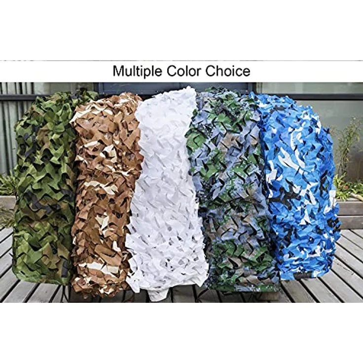 NINAT Tarnnetz Camouflage Netz 3Mx6M Weiß, leichtes 3D-Laubdesign für optimale Tarnung, ideal für Jagd und Outdoor-Aktivitäten – Bild 5