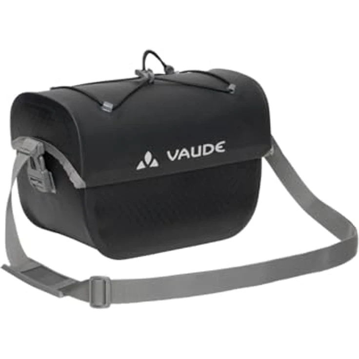 VAUDE Aqua Box 4, wasserdichte 4 Liter Lenkertasche mit Gepäckkordel und abnehmbarem Schultergurt – Bild 1