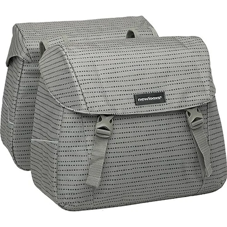 New Looxs Joli Double, doppelte Fahrradtasche aus wasserabweisendem Polyester, 37 Liter, grau, Belastung: ca. 10 kg – Bild 1