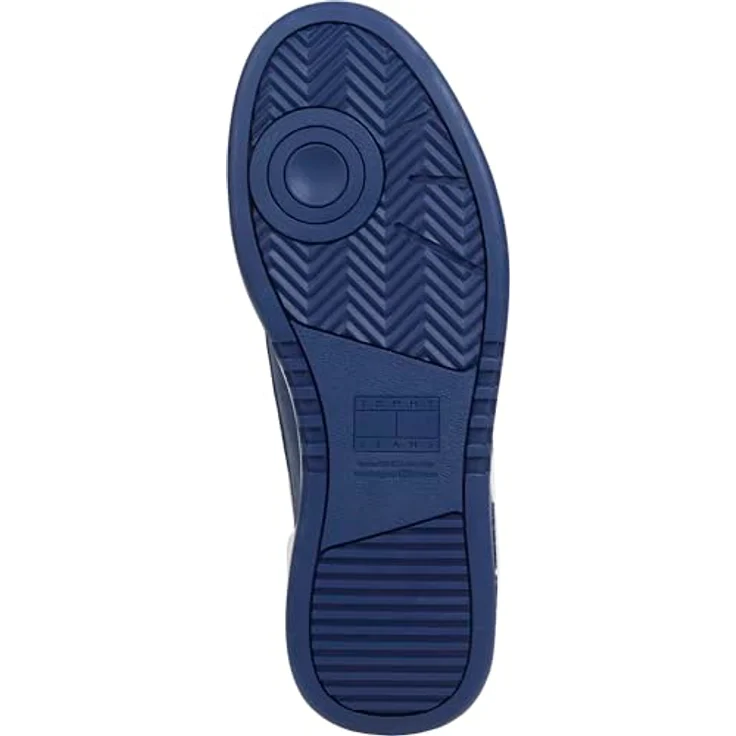 TOMMY HILFIGER Tjm Cupsole Leather Ess Herren Sneakers, Blau, Größe 45 – Bild 4
