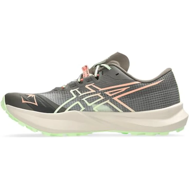 ASICS FUJI LITE 7 M Trail-Laufschuhe, robuste Konstruktion für ganztägigen Komfort, Khaki Neonrosa, EU 43.5 – Bild 1