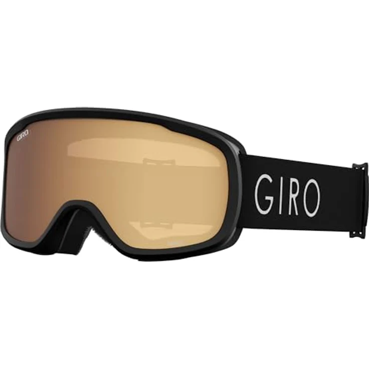 Giro Moxie, Skibrille mit EXV Rahmen Design, zylindrischer thermoformed Scheibe, schwarz mit amber gold - 32% VLT, gelb - 84% VLT, OTG friendly – Bild 1