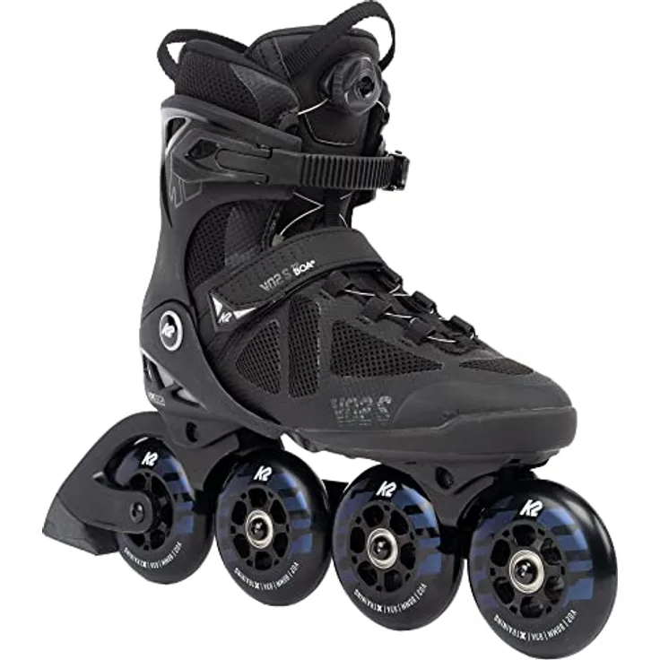 K2 Skates VO2 S 90 BOA Inline Skates Unisex, schwarzes Softboot mit Boa® Verschlusssystem und Vortech Ventilation, Größe EU: 39