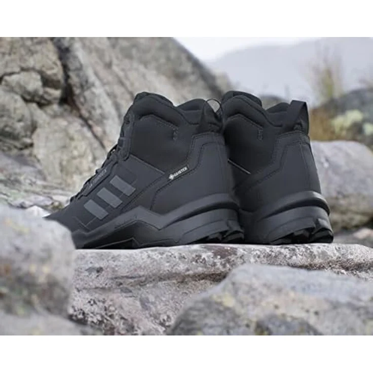 adidas TERREX AX4 MID GORE-TEX, wasserdichter Wanderschuh mit optimalem Halt und Continental Gummi, schwarz – Bild 2