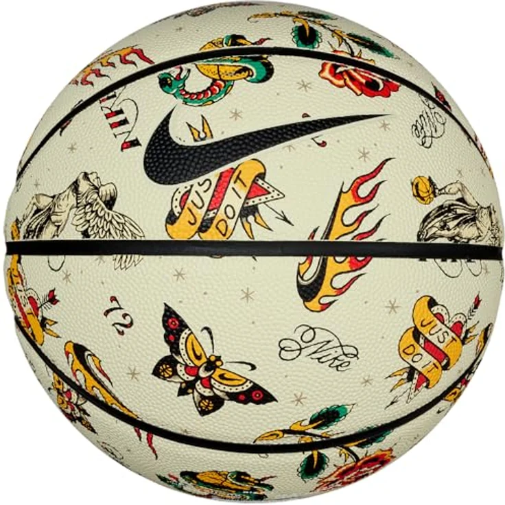 Nike Basketball 8P PRM Energy, Premium Outdoor Basketball mit robuster Gummibeschichtung, Lt Khaki/Black, Größe 7 – Bild 2