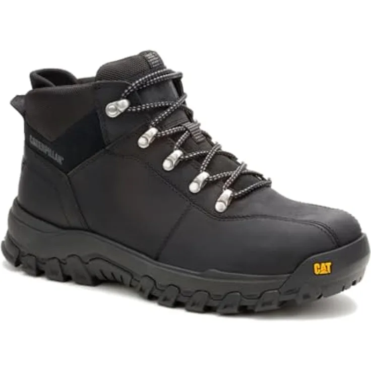 Caterpillar Threshold Rebound P726210, Wanderschuhe aus hochwertigem Leder mit robuster Gummisohle und Schnürverschluss für optimalen Halt, anthrazit