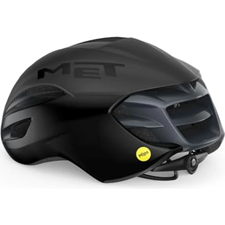 MET Manta MIPS, Aero-Rennradhelm in Schwarz/Matt Glossy, 56-58 cm, leicht und aerodynamisch mit optimaler Belüftung – Bild 2