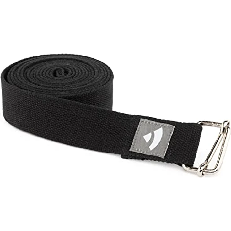 ASANA BELT PRO Yogagurt mit Metall-Verschluss, Schiebe-Schnalle eckig, langer Gurt aus Baumwolle, Yoga Hilfsmittel, 3 m x 38 mm, Yogazubehör - Preisvergleich – Bild 1