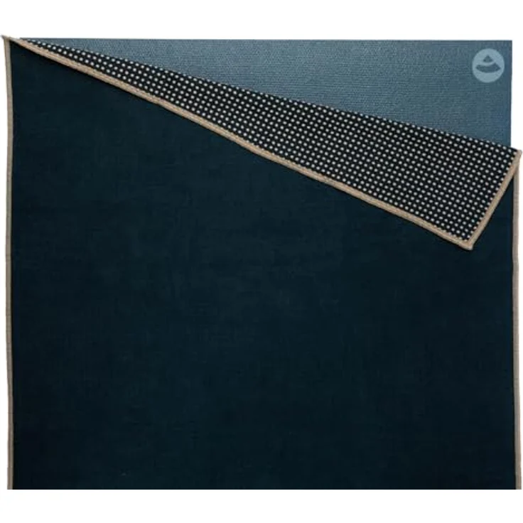 Bodhi GRIP2 Yoga Towel, Antirutsch-Mikrofaser-Yoga-Handtuch, rutschfest, antibacterial, ideal für Hot Yoga, Midnight Blue – Bild 4