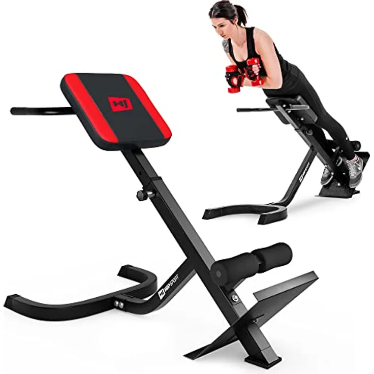 Hop-Sport Rückentrainer Hyperextension 45° Bauchtrainer HS-1018 Fitnessgerät für Zuhause