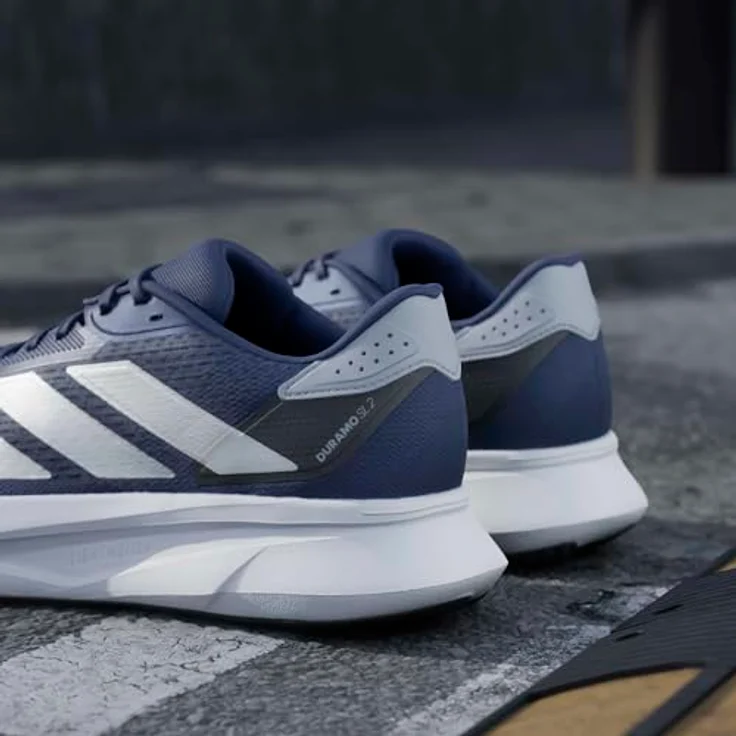adidas Duramo SL 2 Laufschuhe, Mesh-Obermaterial, LIGHTMOTION Zwischensohle, dunkelblau/silber metallic, EU 47 1/3 – Bild 21