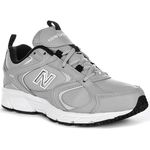 New Balance ml408a7-rai, Niedrige Turnschuhe für Männer, Grau-hell, mehrlagiges Obermaterial in Lederoptik, gepolsterte Zunge, dämpfende Zwischensohle