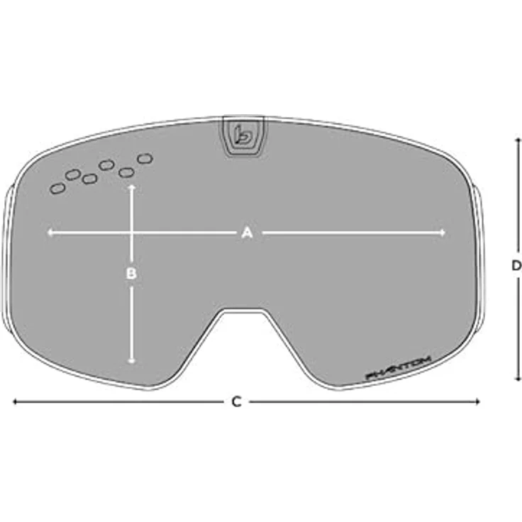 Bollé Women's Nevada Small Cat 2, randlose Skibrille mit Doppelglas und zylindrischer Scheibenform, ideal für Skifahrerinnen – Bild 4
