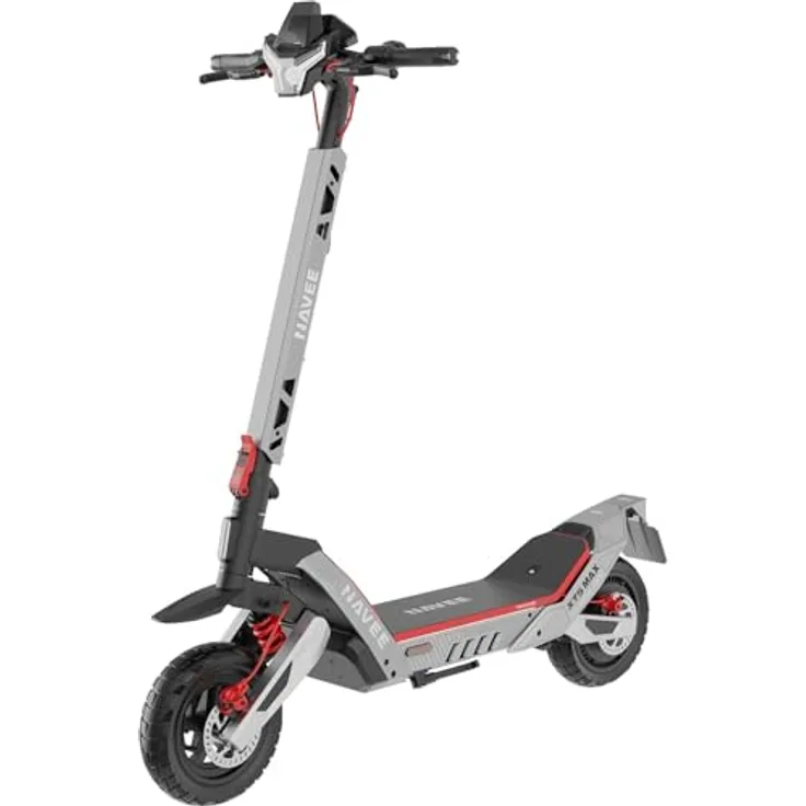 NAVEE XT5 MAX E-Scooter, 700 W, 899 Wh, bis zu 110 km Reichweite, klassischer Roller in Schwarz, Grau oder Rot, 50 km/h, deutsche Straßenzulassung, 35,6 kg, versandkostenfrei