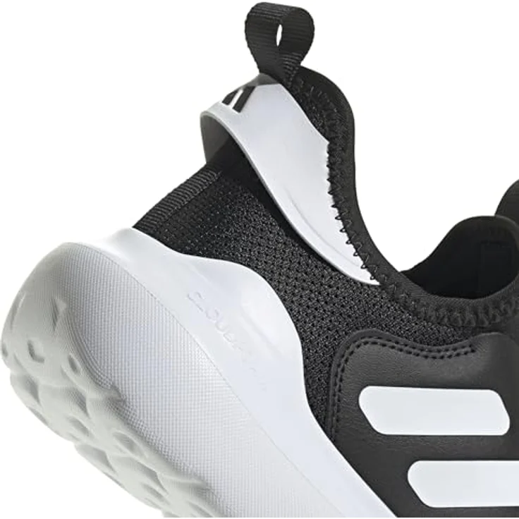 Adidas Tensaur Comfort, Jungen Laufschuhe mit Cloudfoam Zwischensohle, schwarz/weiß, in den Größen 4,5 bis 6,5 UK – Bild 4