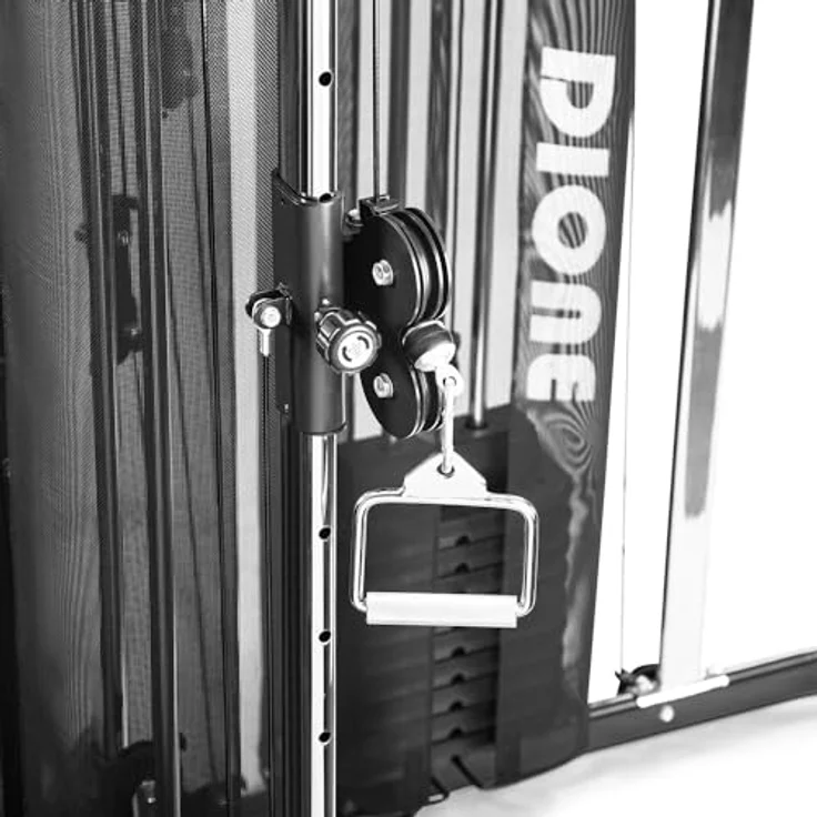 Dione Cable Crossover 2X 50KG - Kraftstation mit verstellbaren Katrollen und integrierter Klimmzugstange - Stahlkabel in schwarz – Bild 3