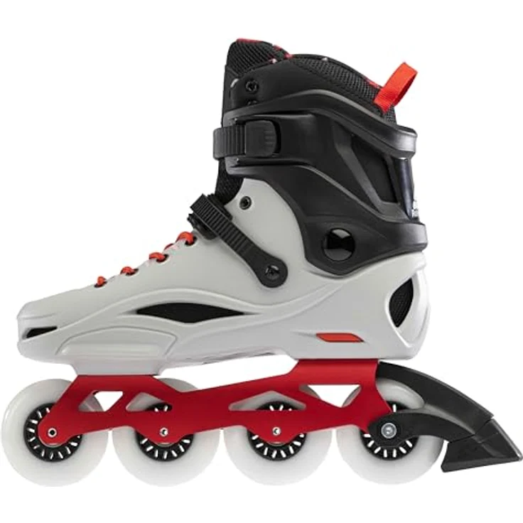 Rollerblade RB Pro X Inline-Skates, Weiß/Schwarz, 45°-Schnallen-System, anatomische Polsterung, 80 mm Supreme Räder – Bild 6