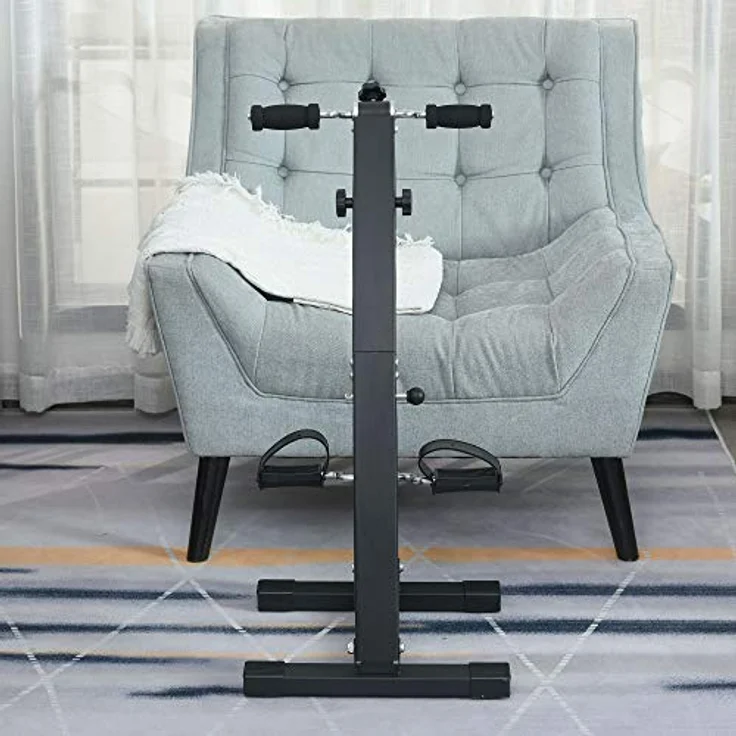 HOMCOM Heimtrainer Bewegungstrainer Pedaltrainer für Senioren Stahl Schwarz 40 x 42,5 x 100cm – Bild 2