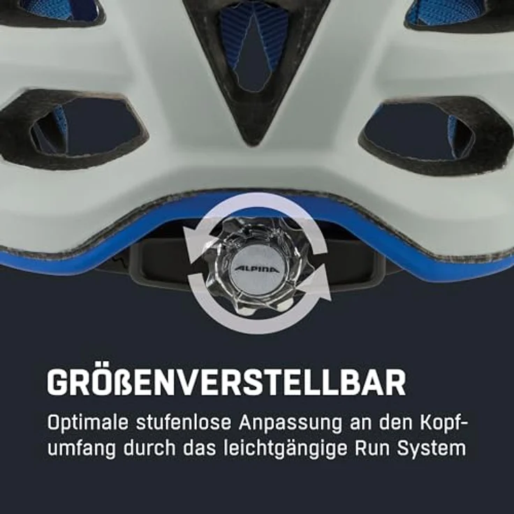 ALPINA Unisex Jugend Carapax JR. Fahrradhelm, Smoke-Grey Blue matt, 51-56 - Leichtgewichtig mit optimalen Schutzfeatures – Bild 6