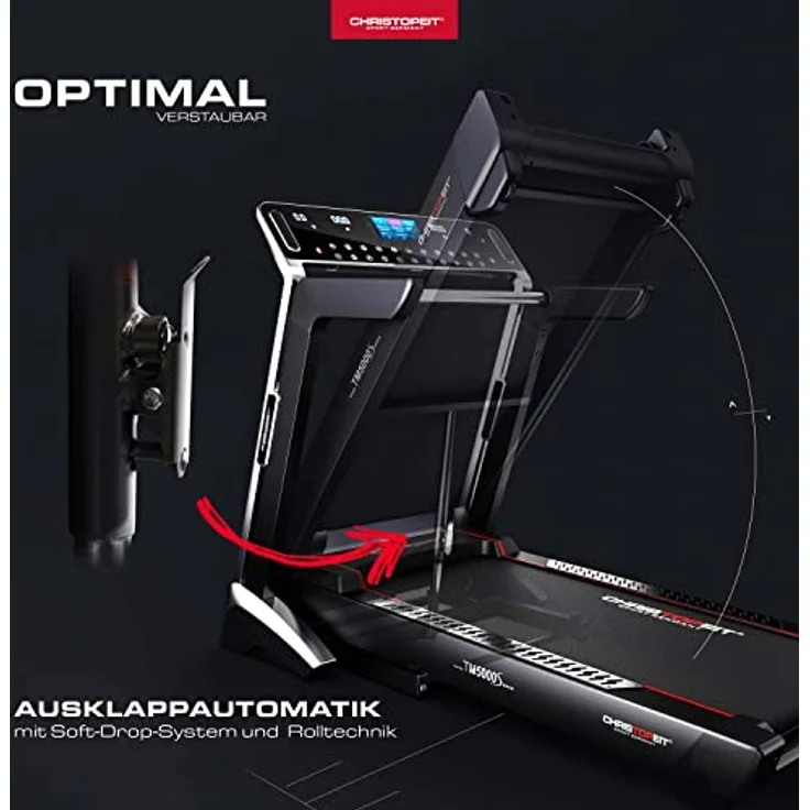 Christopeit Sport Elektrisches Laufband TM 5000S – Heimtrainer klappbar - Steigungsverstellung – bis 22km/h - Bluetooth – Bild 2