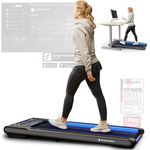 Sportstech sWalk Walking Pad Laufband mit LED - 1-6 km/h Geschwindigkeit, interaktives LCD-Display, App kompatibel - Flexibles Under Desk Schreibtisch Treadmill, Deutsche Qualitätsmarke