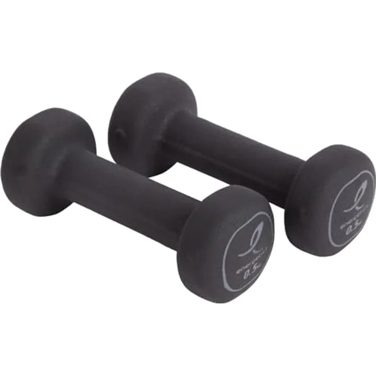 Energetics Neoprene Hantel, 2 x 4,0 kg, Schwarz/Grau, langlebig und pflegeleicht, anfängerfreundlich
