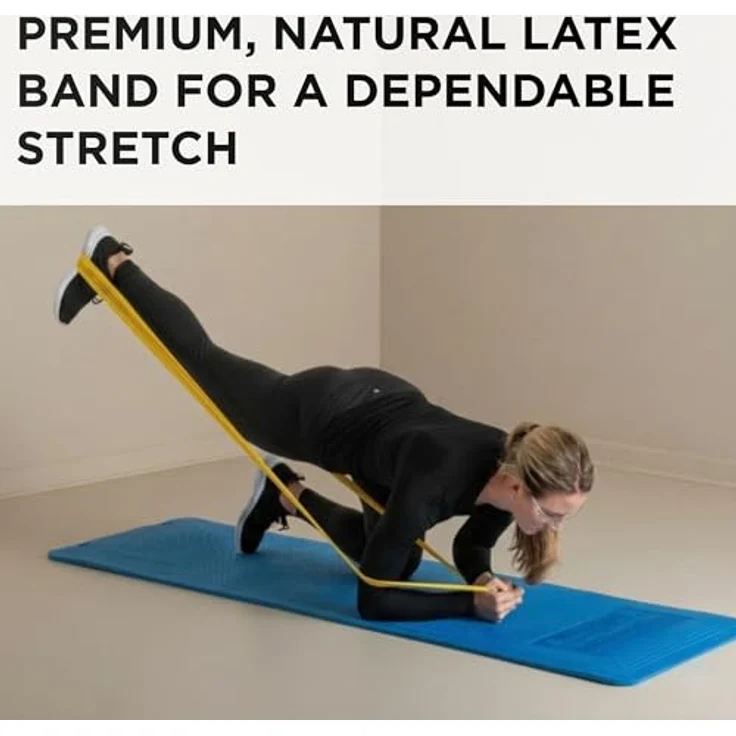 THERABAND TheraBand 5,50m Vorratsrolle | Fitnessband aus 100% Naturlatex, gelb | Gymnastikband für Ganzkörpertraining, Rehabilitation und Physiotherapie – Bild 4