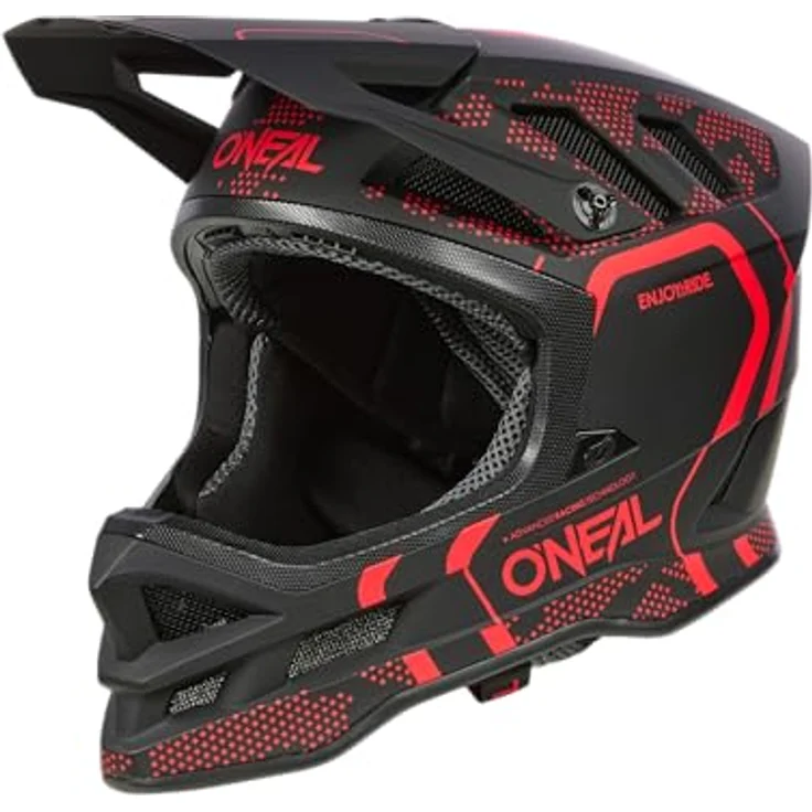 O'Neal Helm BLADE STRIKE, Mountainbike-Helm schwarz/rot mit optimaler Belüftung und Fidlock Magnetverschluss, Größe L (59/60 cm) – Bild 1