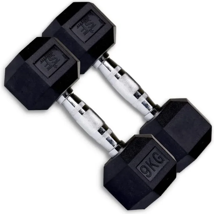 SF SUPRFIT Kurzhantel Hexagon Hanteln Paar, Stoßresistente Gummischicht, 28 mm Griffdurchmesser (1-10kg), glänzend - Preisvergleich