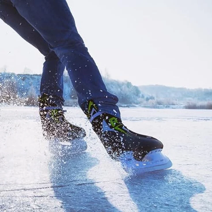 Powerslide Schlittschuhe Nemesis, Unisex für Herren und Damen in Schwarz, Hockey, Art. nr.: 902246 - Robuste und wendige Eishockeyschlittschuhe mit ergonomischer Polsterung und Edelstahlklinge – Bild 4