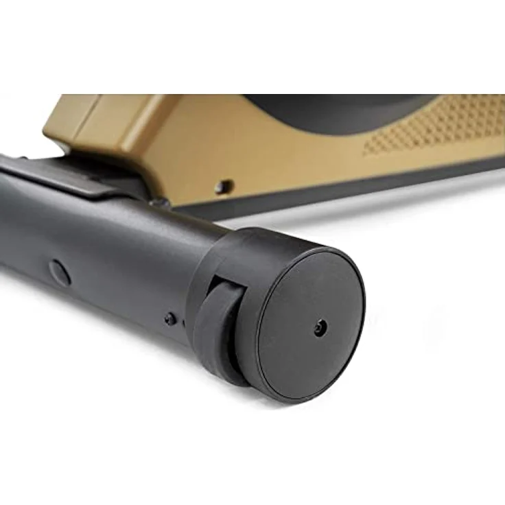 Hop-Sport Root Liegeergometer - Liegeheimtrainer mit Handpulssensoren, 9,5 kg Schwungmasse, 8 Widerstandsstufen - Sitzergometer max. Benutzergewicht 120 kg (Gold) – Bild 3