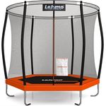 LEJUMP LeJump 366 cm /305 cm Durchmesser Trampolin Sunrise Outdoor Fitness-Trampolin mit Umlaufendem Sicherheitsnetz und Randabdeckung, Sunrise-235cm, 235cm