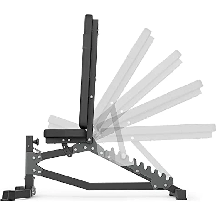 Marbo Sport Doppelseitig verstellbare Trainingsbank MS-L102 2.0 | Made in EU, Trainingsbank mit erweitertem Verstellbereich, verstärkter Polsterung und Gummifüßen, schwarz – Bild 5