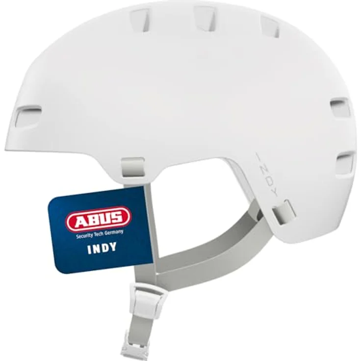 ABUS INDY Fahrradhelm, Dirt-Helm für Dirt, Skate, Slope und MTB, optimierte Stoßdämpfung, Größe S, Weiß – Bild 1