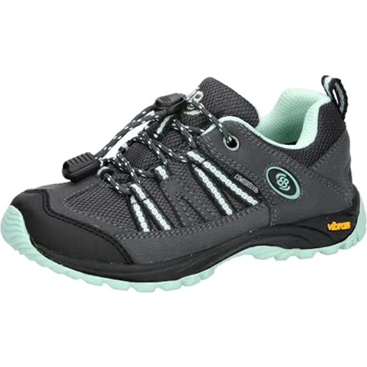 Brütting Outdoorschuh Ohio Low 37, Kinderschuh aus Nylon mit Schnellschnürsystem und Wechselfußbett, schwarz – Bild 1