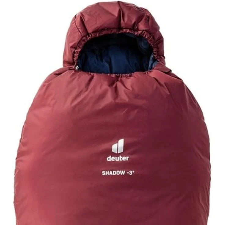 Deuter Shadow -3° Mumienschlafsack, 180 cm, Kunstfaserschlafsack mit Wärmekragen und Kapuze für Dreijahreszeiten, inkl. Kissenfach – Bild 3