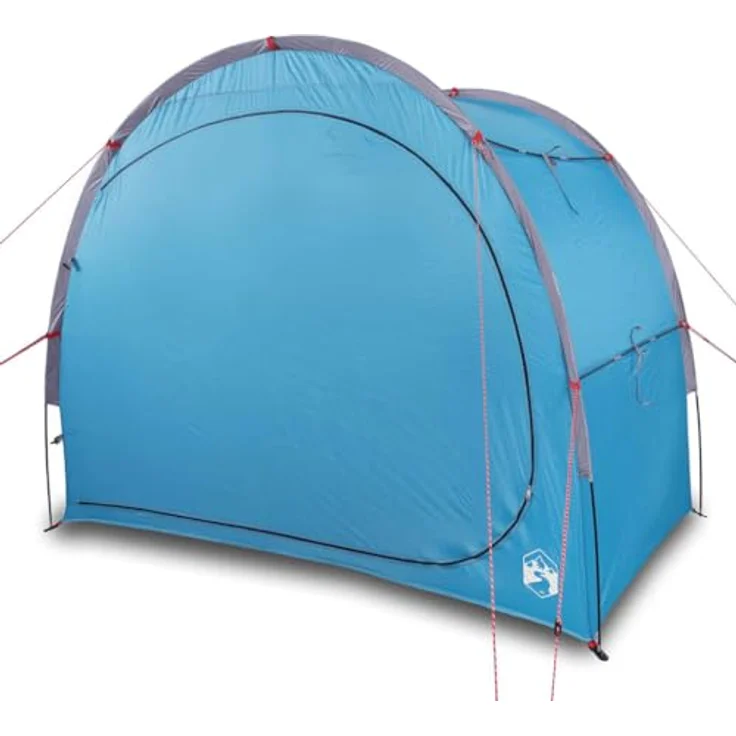 vidaXL Beistellzelt, Lagerzelt mit Stauraum, Umkleidezelt Wasserdicht Tragbar, Campingzelt Aufbewahrungszelt Zelt, Blau 185T Polyester – Bild 4