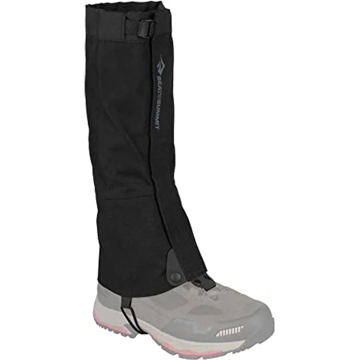 Sea To Summit Overland Gaiters, wasserdichte Gamaschen aus robustem Polyester, schwarz, Größe XL