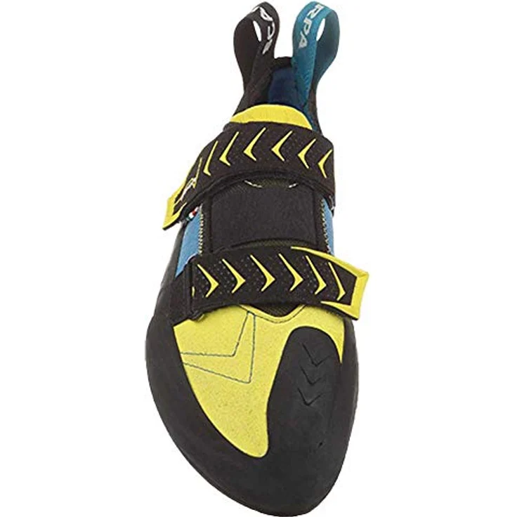 Scarpa Vapor V, Herren Kletterschuhe mit abriebfester Gummisohle und Klettverschluss, Gelb (Größe 39) – Bild 4