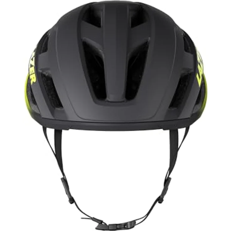 Lazer Strada KinetiCore Fahrradhelm, Matte Dark Grey Flash Yellow mit erhöhtem Schutz und Knautschzonen – Bild 2