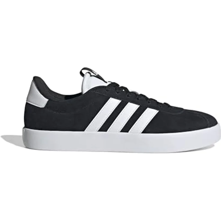 adidas VL Court 3.0 ID6278, Laufschuhe aus weichem Leder mit vulkanisierter Gummiaußensohle, schwarz/weiß – Bild 4