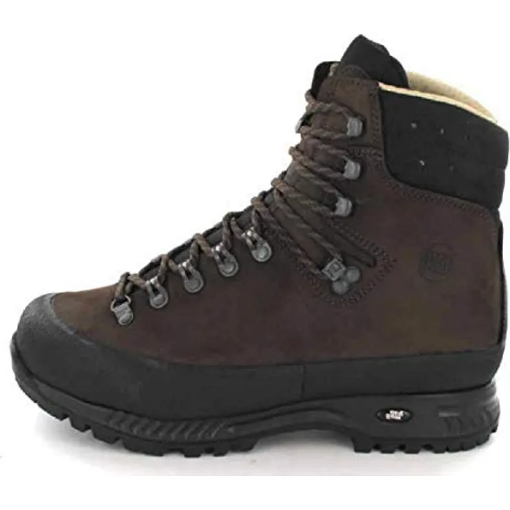 Hanwag Yukon, Herren Trekkingstiefel aus Leder mit hoch geschnittenem Schaft und Vibram® Sohle, braun