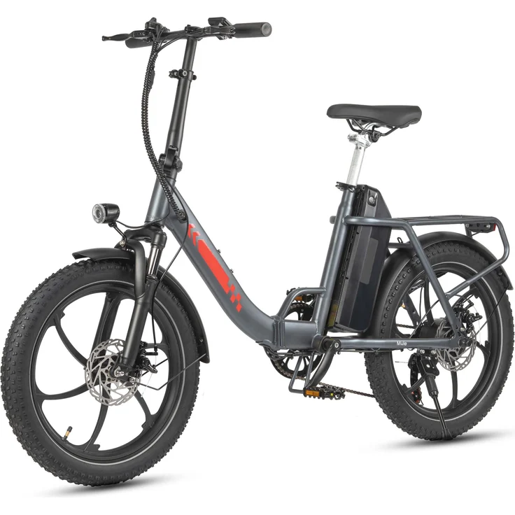 VANKEL E-Bike Cityrad Mule, Faltbares Pedelec mit 250W Motor, 48V 20Ah, 120 km Reichweite, 7-Gang Shimano, hydraulische Scheibenbremsen, 20 Zoll Offroad-Reifen