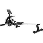 Merax Rudergerät mit LCD-Monitor und 4 KG Schwungradmasse, klappbar, leiser 8-stufigem Magnetwiderstand, Aluminiumschiene, ergonomischer PU-Sattelsitz